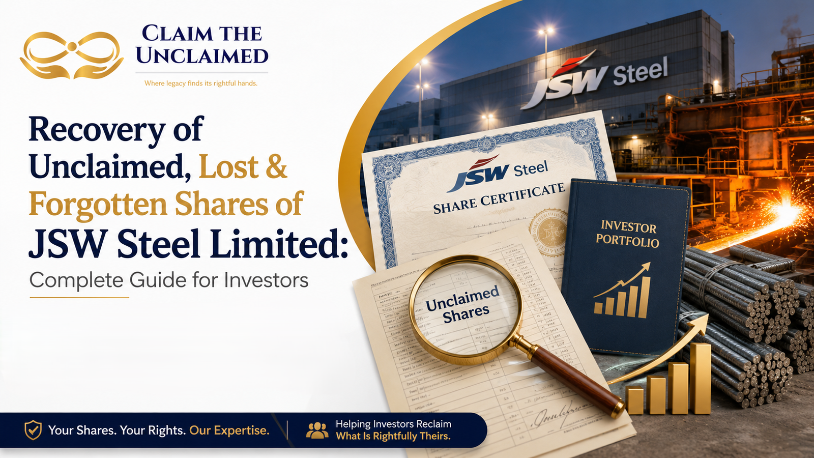 Recovery of Unclaimed, Lost & Forgotten Shares of JSW Steel Limited: Complete Guide for Investors